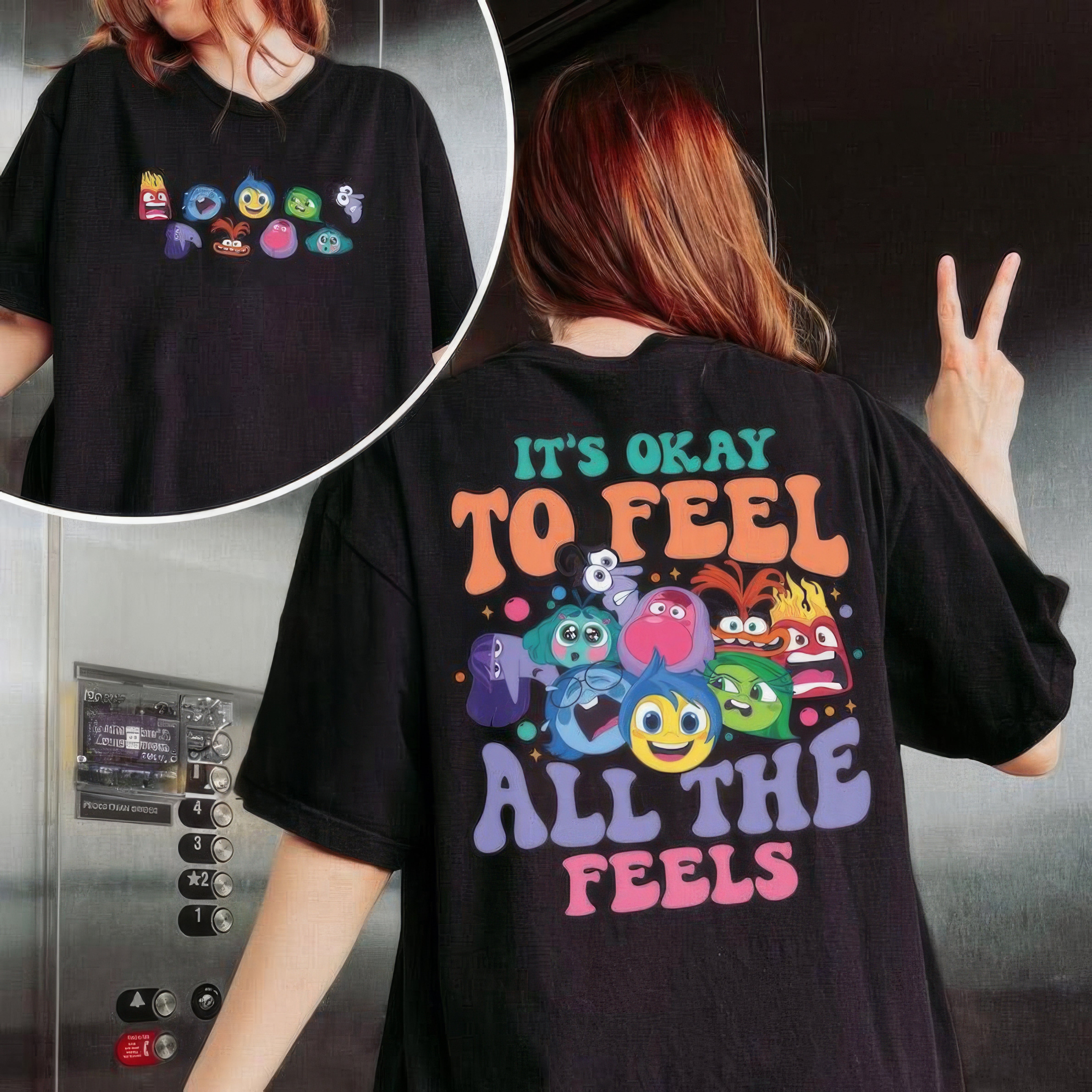 It's Okay To Feel All The Feels Mental Health Emotional Support T-Shirt,Crewneck,Hoodie,TS-C-623