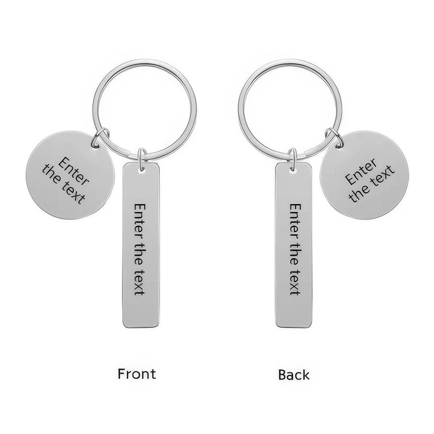 Personalized Bar Keychain Birthday Gift Engraved Picture Keyring For Family Friend,J-A-303