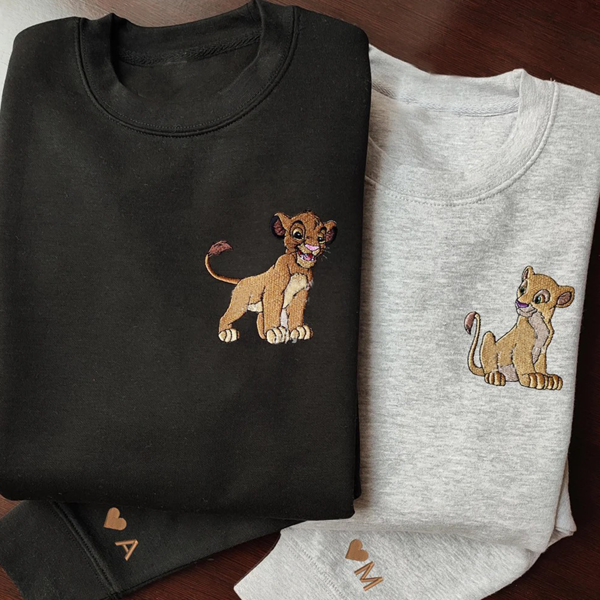 Embroidered Animal Couple Lovely Characters T-Shirt,Crewneck,Hoodie,TS-C-469