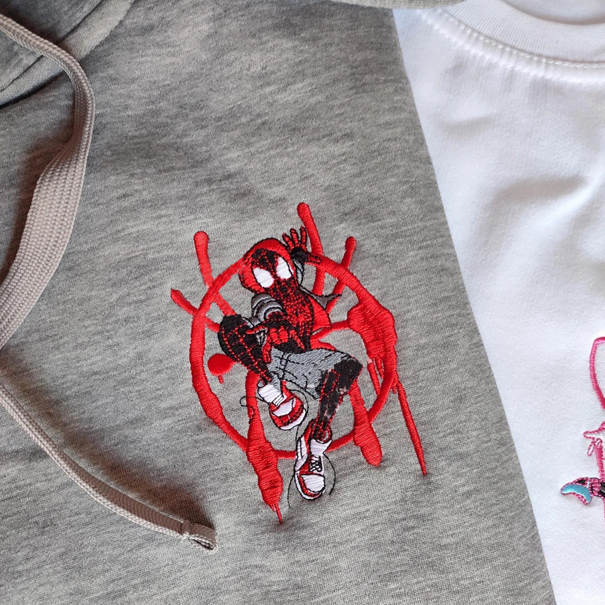 Embroidered Spider Couple Characters T-Shirt,Crewneck,Hoodie,TS-C-462