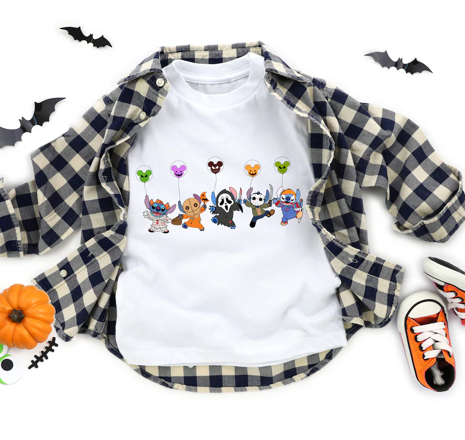 Stitch Horror Halloween Shirt,Disney Spooky Season Crewneck,H-C-184