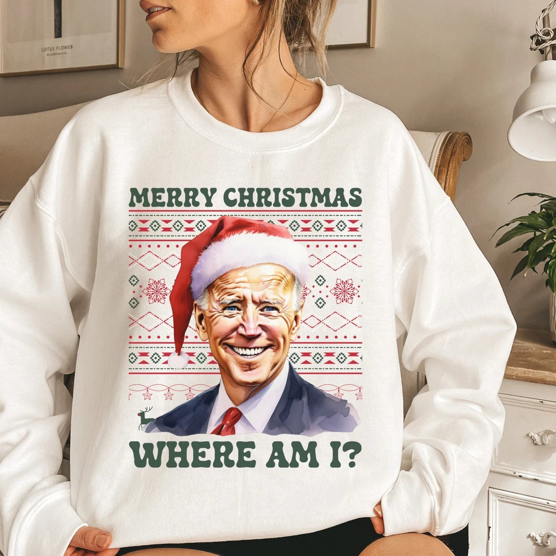 Joe Biden Merry Christmas Funny Ugly T-Shirt,Crewneck,Hoodie,TS-C-635