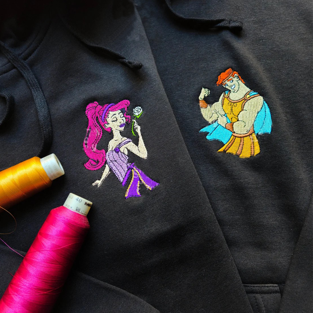 Embroidered Mythology Couple Lovely Characters T-Shirt,Crewneck,Hoodie,TS-C-461