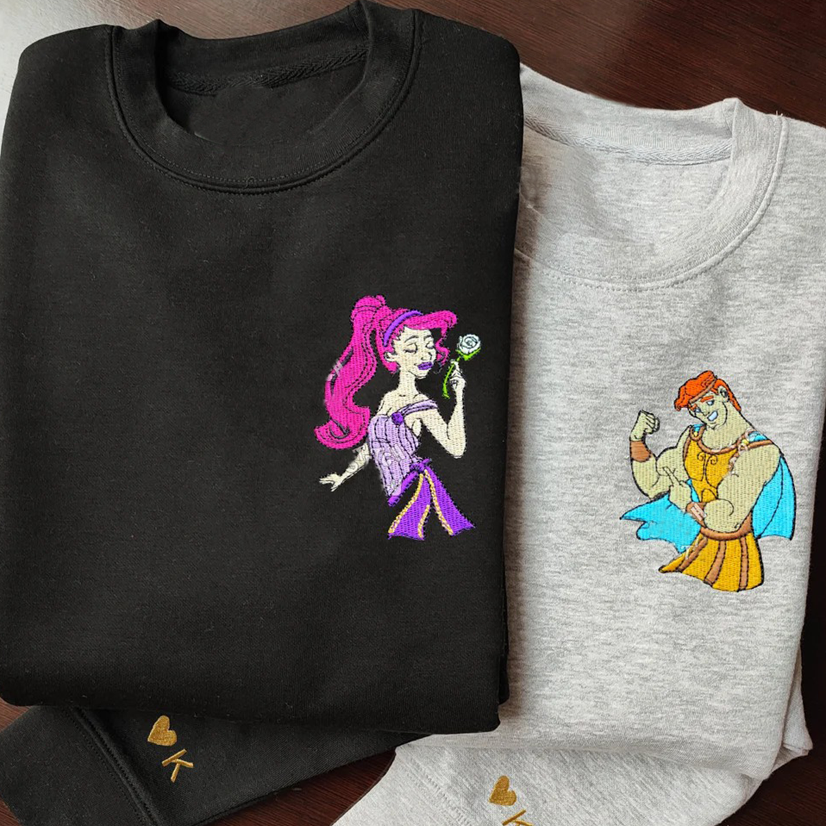 Embroidered Mythology Couple Lovely Characters T-Shirt,Crewneck,Hoodie,TS-C-461