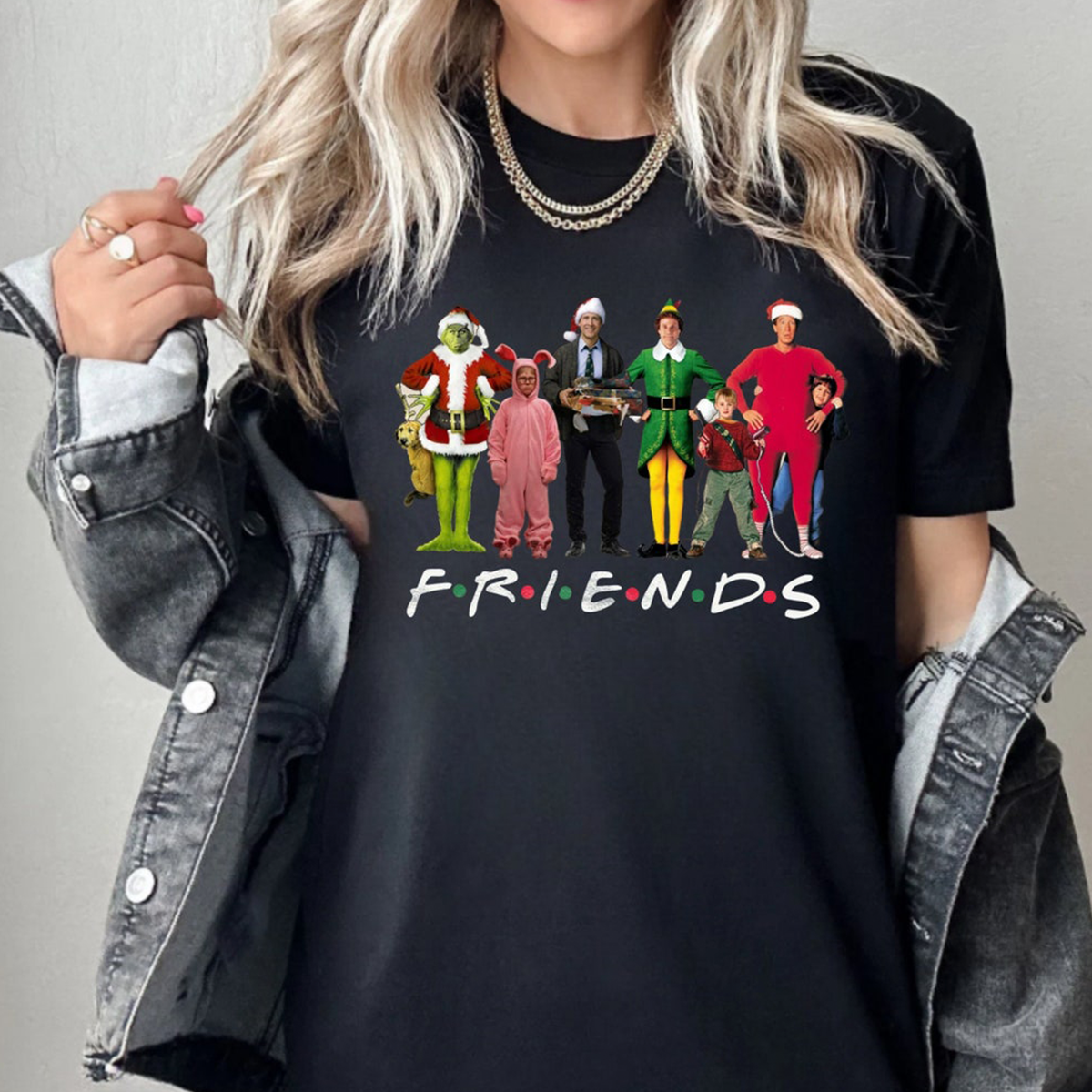 Friends Movie Characters Christmas Vintage T-Shirt,Crewneck,Hoodie,TS-C-686