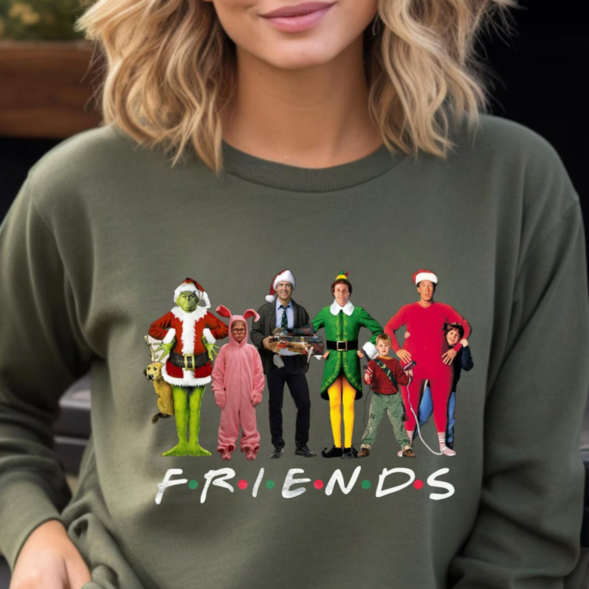 Friends Movie Characters Christmas Vintage T-Shirt,Crewneck,Hoodie,TS-C-686