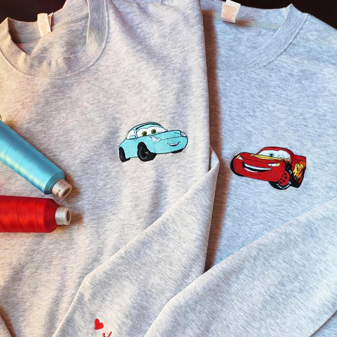 Embroidered Lovely Car Couple Characters T-Shirt,Crewneck,Hoodie,TS-C-468