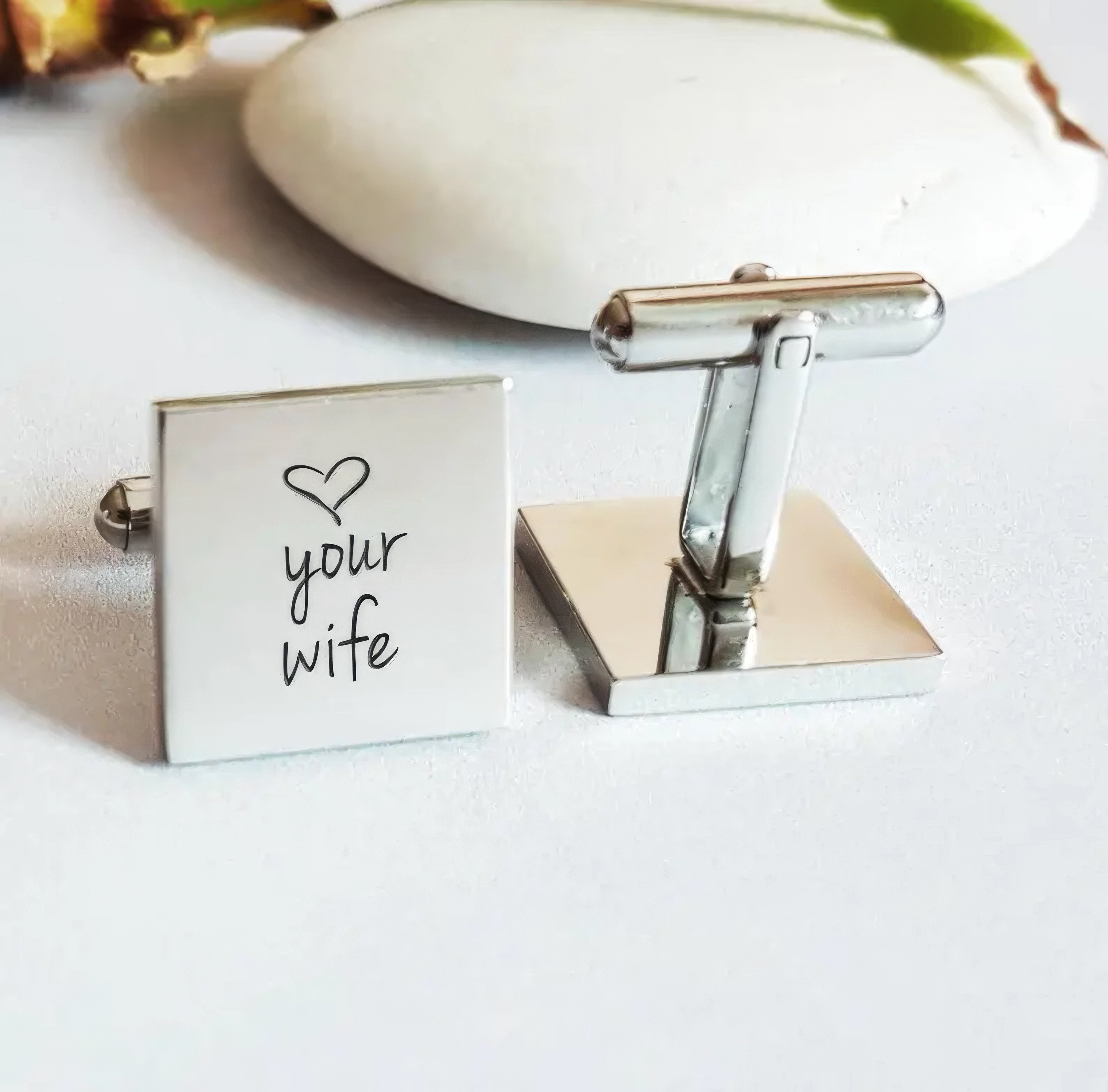 Personalized Cuff Links,Handwriting Cuff Links,Christmas Gift For Dad Husband,J-A-288