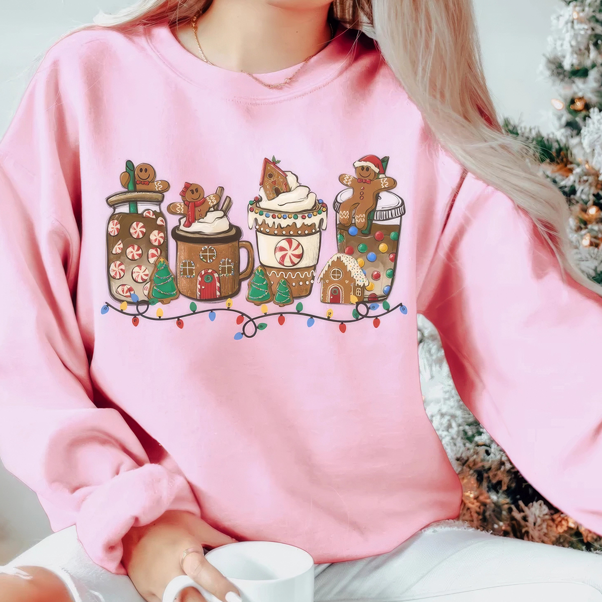 Gingerbread Christmas Coffee T-Shirt,Crewneck,Hoodie,Coffee Lover Gift,TS-C-692