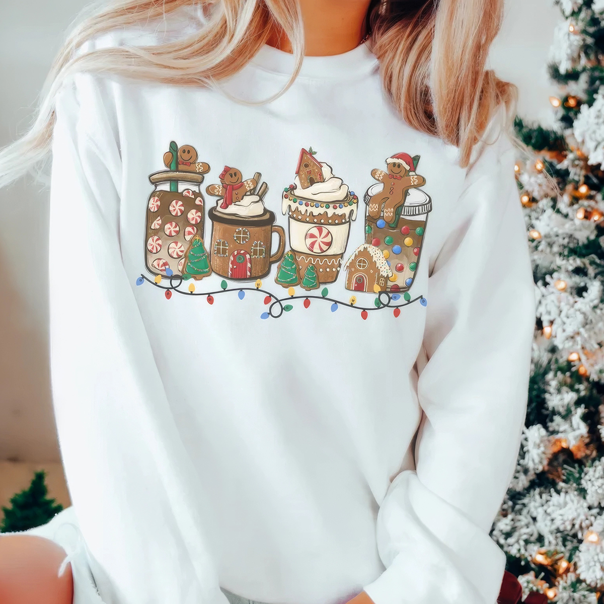 Gingerbread Christmas Coffee T-Shirt,Crewneck,Hoodie,Coffee Lover Gift,TS-C-692