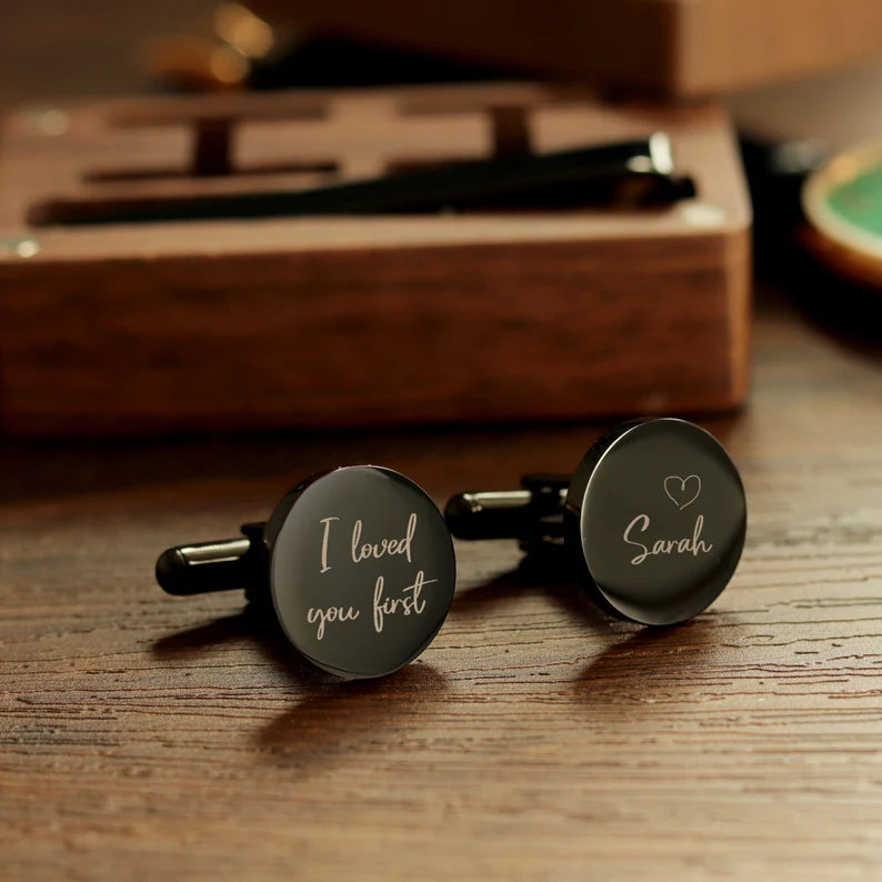 Personalized Cuff Links,Handwriting Cuff Links,Christmas Gift For Dad Husband,J-A-297