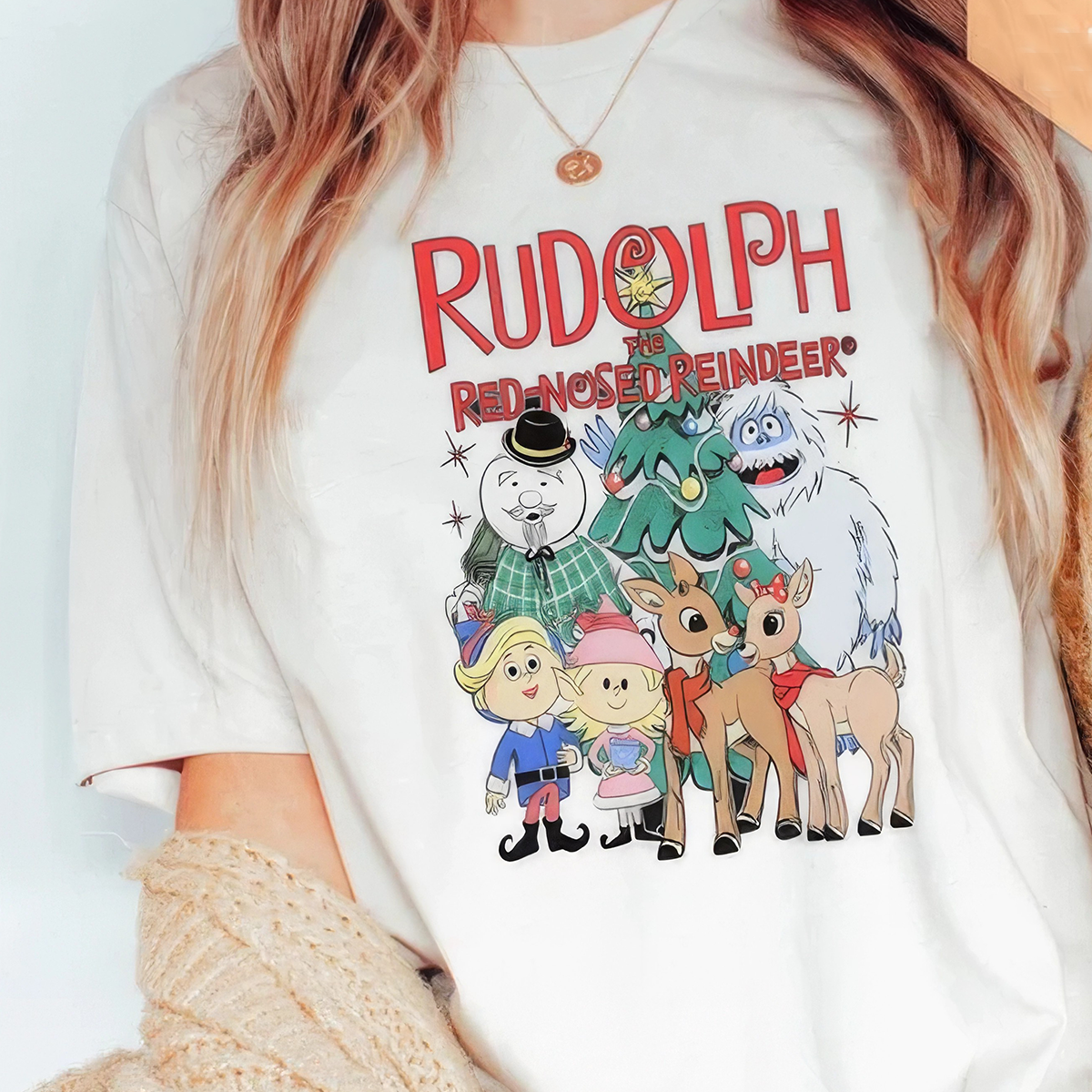 Vintage Rudolph Gift For New Year Christmas Reindeer Cartoon T-Shirt,Crewneck,Hoodie,TS-C-665