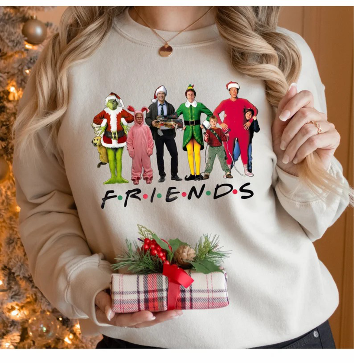 Friends Movie Characters Christmas Vintage T-Shirt,Crewneck,Hoodie,TS-C-686