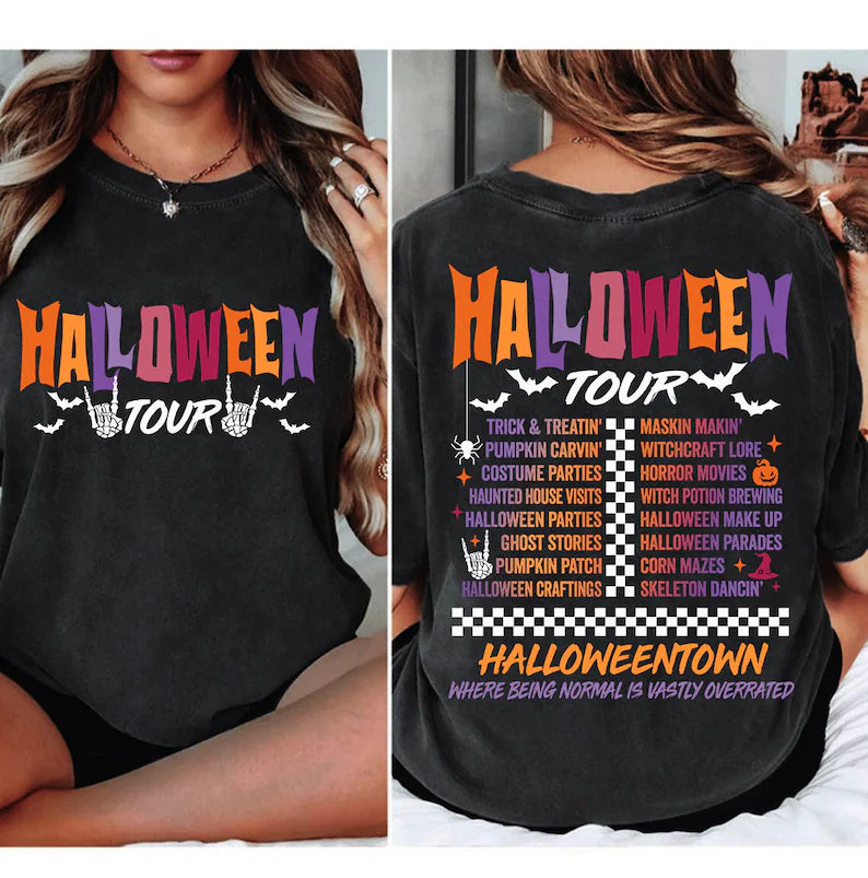 Retro Halloween Tour Funny T-shirt,Crewneck,Hoodie,H-P-100