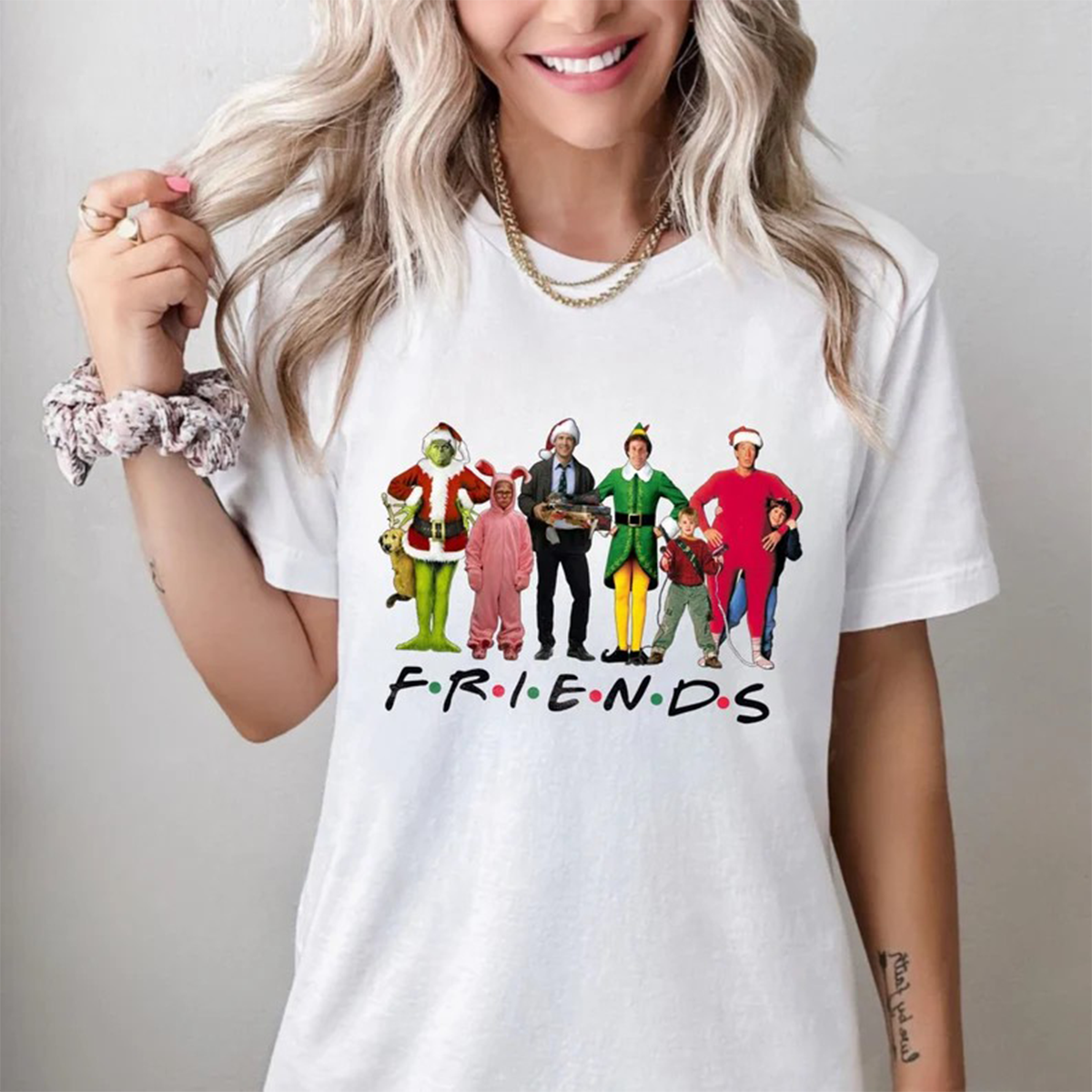 Friends Movie Characters Christmas Vintage T-Shirt,Crewneck,Hoodie,TS-C-686