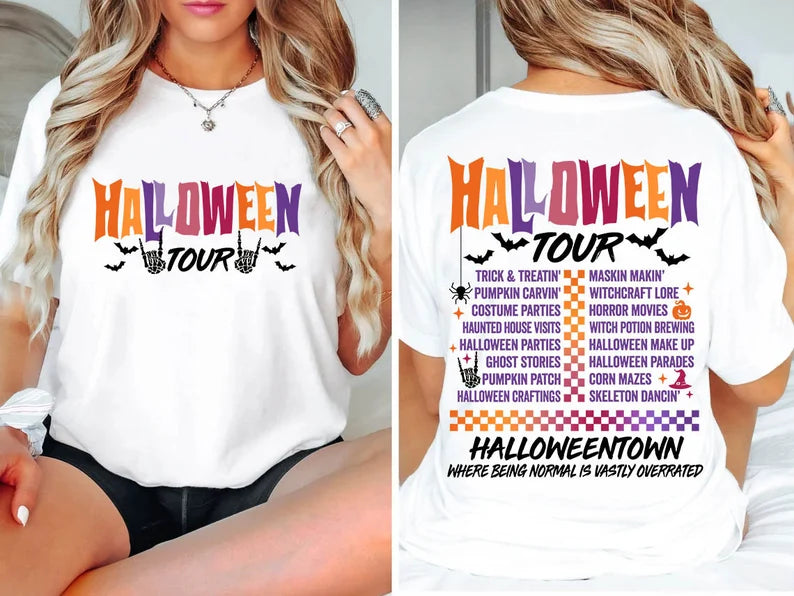 Retro Halloween Tour Funny T-shirt,Crewneck,Hoodie,H-P-100