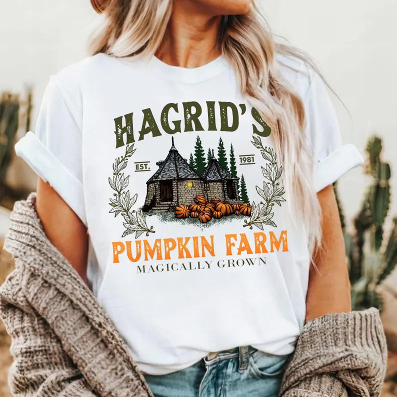 Hagrid's Pumpkin Farm Spooky Season Halloween T-Shirt,Crewneck,Hoodie,TS-C-206