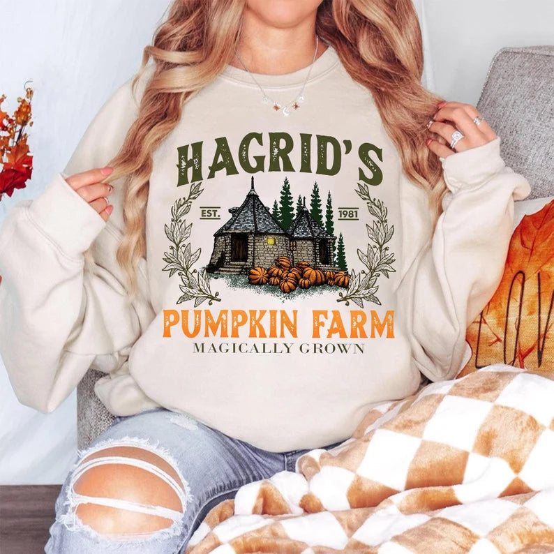 Hagrid's Pumpkin Farm Spooky Season Halloween T-Shirt,Crewneck,Hoodie,TS-C-206