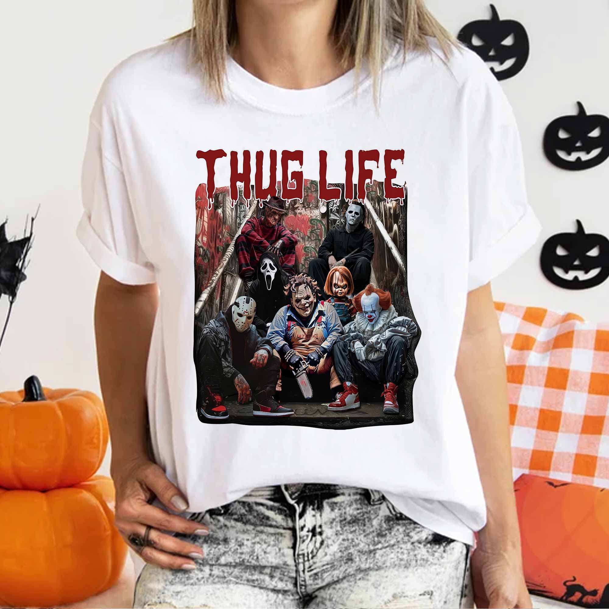 Thug Life Halloween Horror Ver 9 –T-shirt,Crewneck,Hoodie,TS-C-076