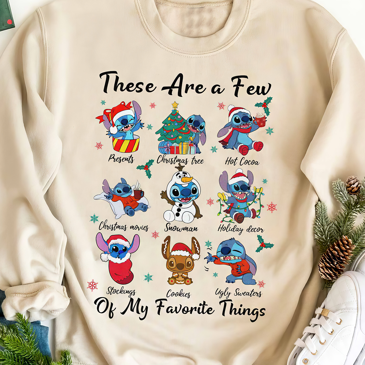 Stitch These Are A Few Of My Favorite Things T-Shirt,Crewneck,Hoodie For Gift,TS-C-419