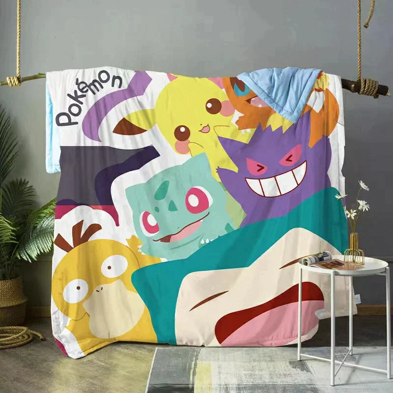 Super Soft & Adorable Pokémon Plush Throw Blanket – Cozy,Vibrant,and Perfect for Fans of All Ages,B-C-766
