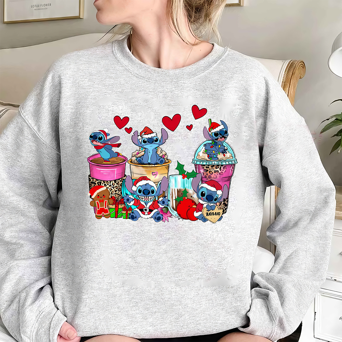 Stitch Christmas Coffee Cups T-Shirt,Crewneck,Hoodie,TS-C-415