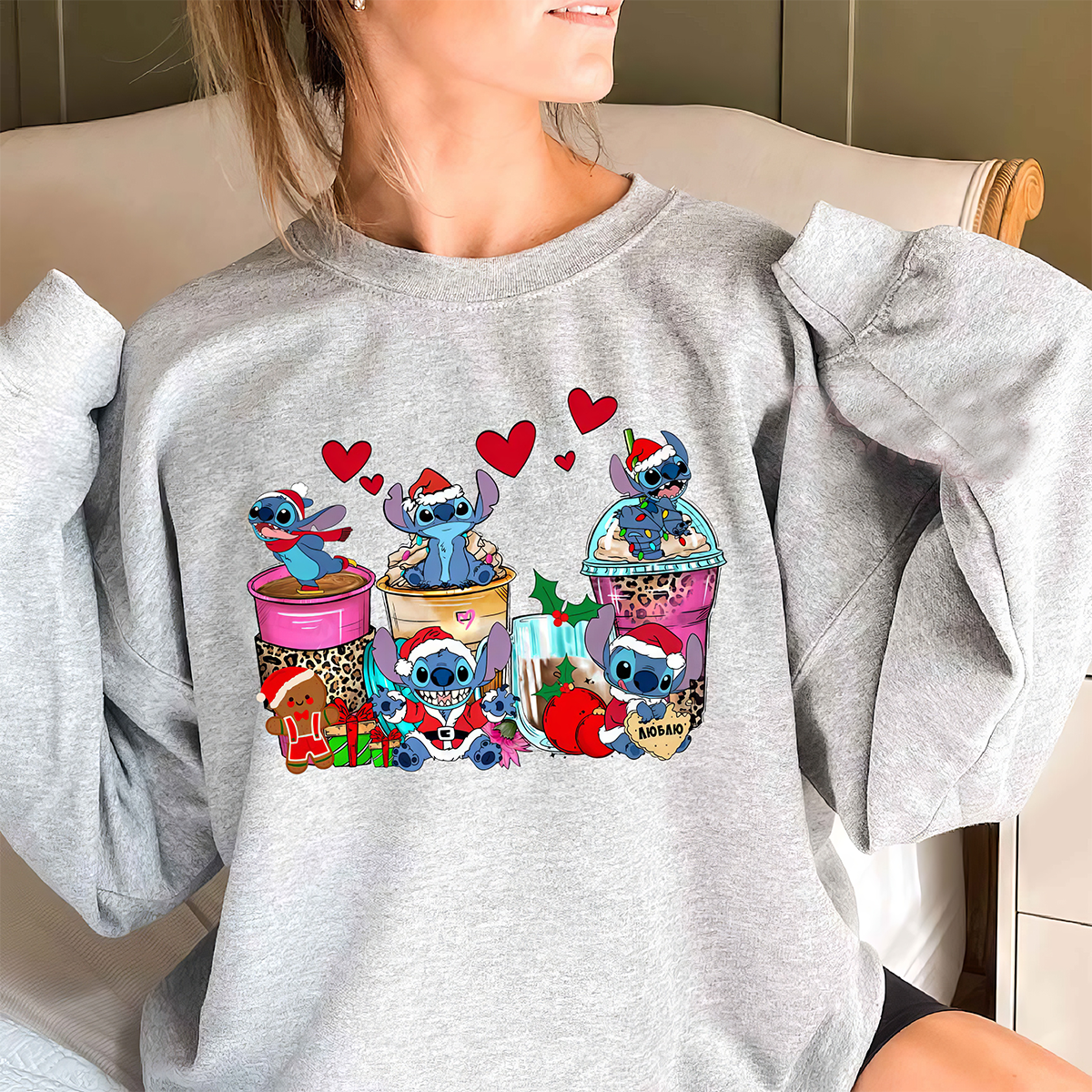 Stitch Christmas Coffee Cups T-Shirt,Crewneck,Hoodie,TS-C-415