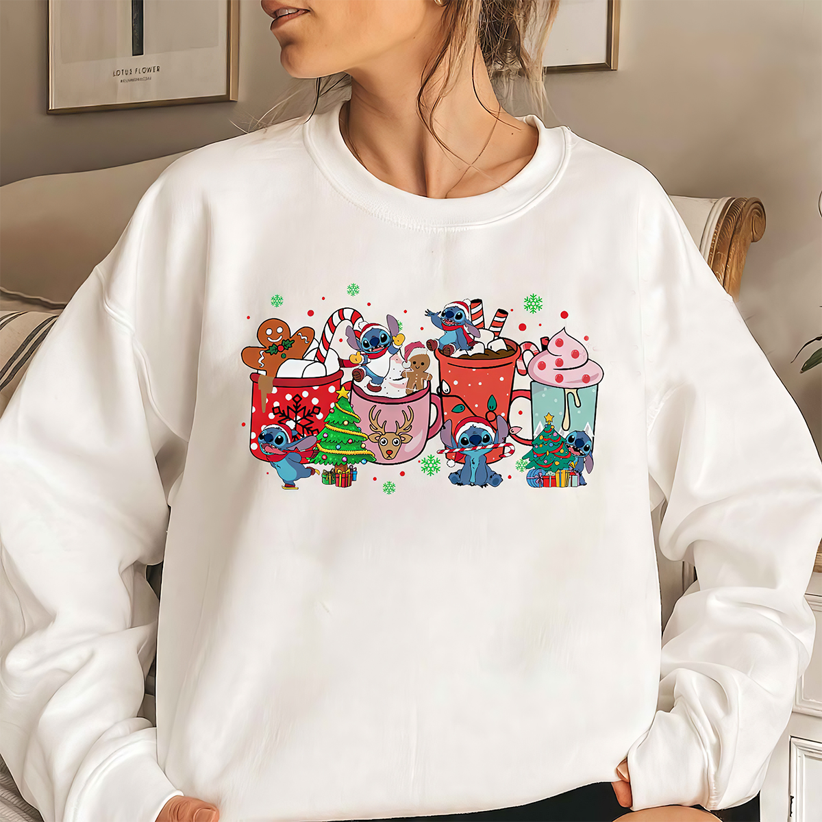 Stitch And Friends Christmas Coffee Cups T-Shirt,Crewneck,Hoodie,TS-C-412