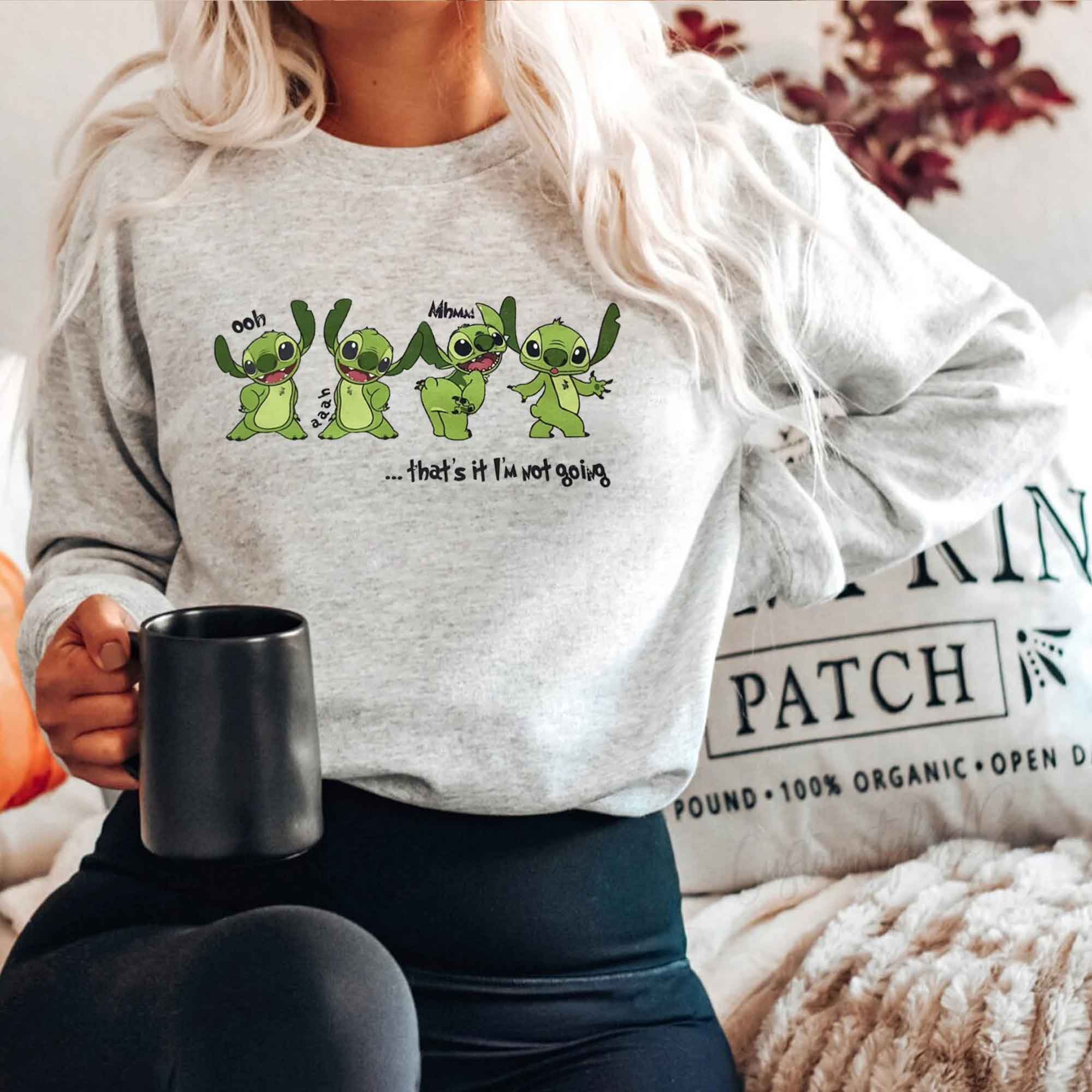 Stitch Grinch Not Going Christmas T-Shirt,Crewneck,Hoodie,TS-C-245