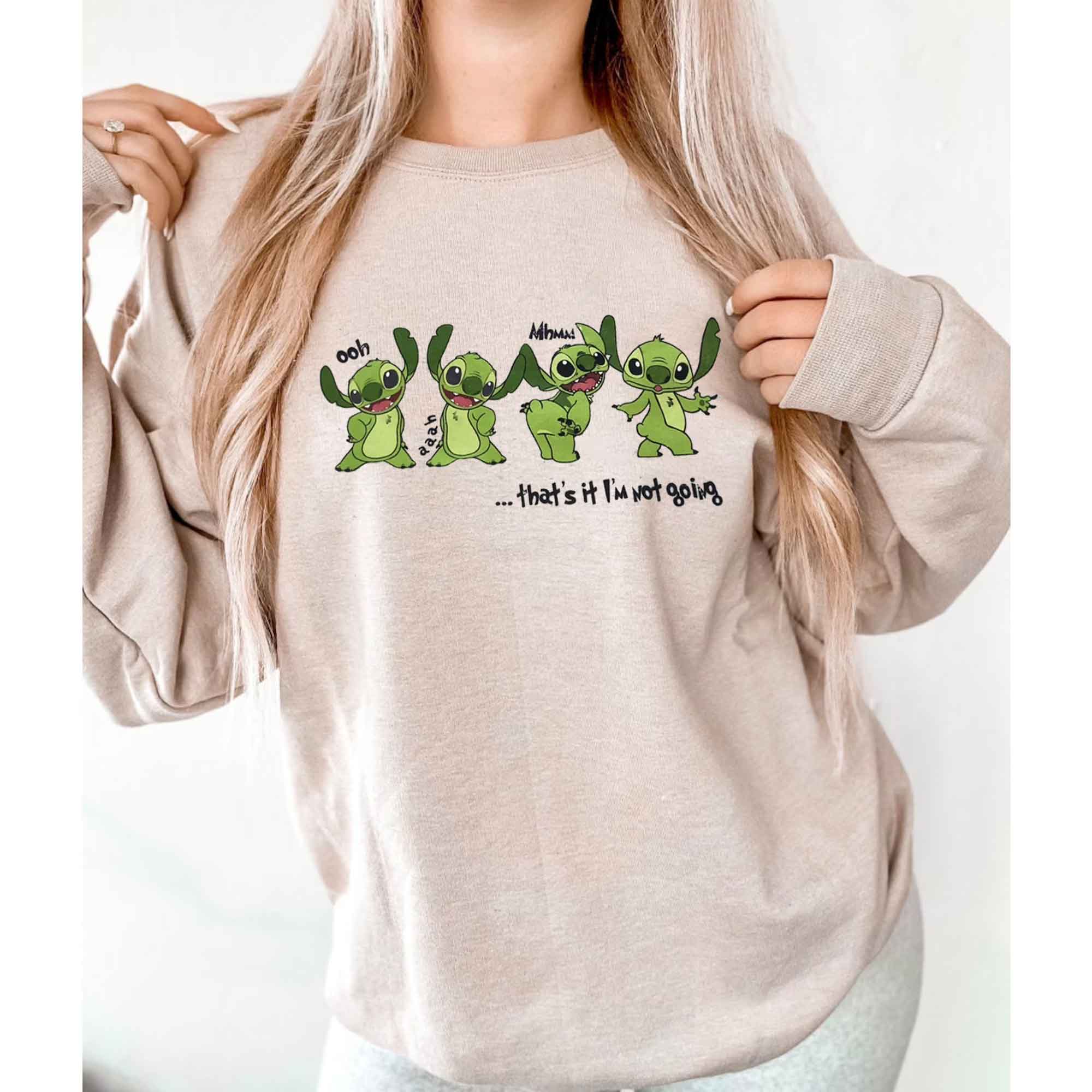 Stitch Grinch Not Going Christmas T-Shirt,Crewneck,Hoodie,TS-C-245