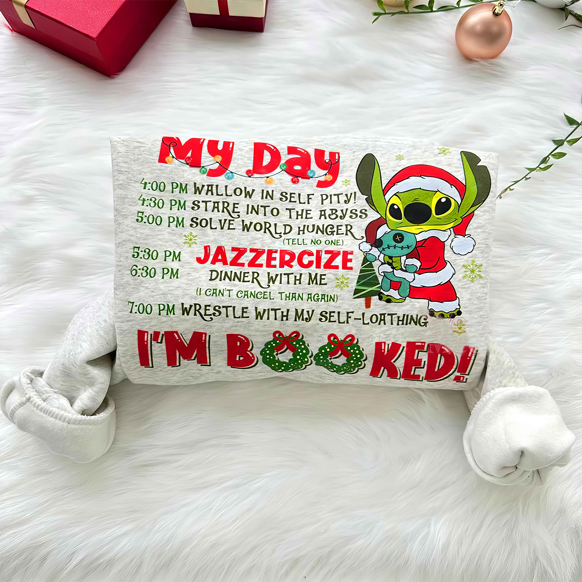 Grinch Stitch My Day I’m Booked T-Shirt,Crewneck,Hoodie,TS-C-397