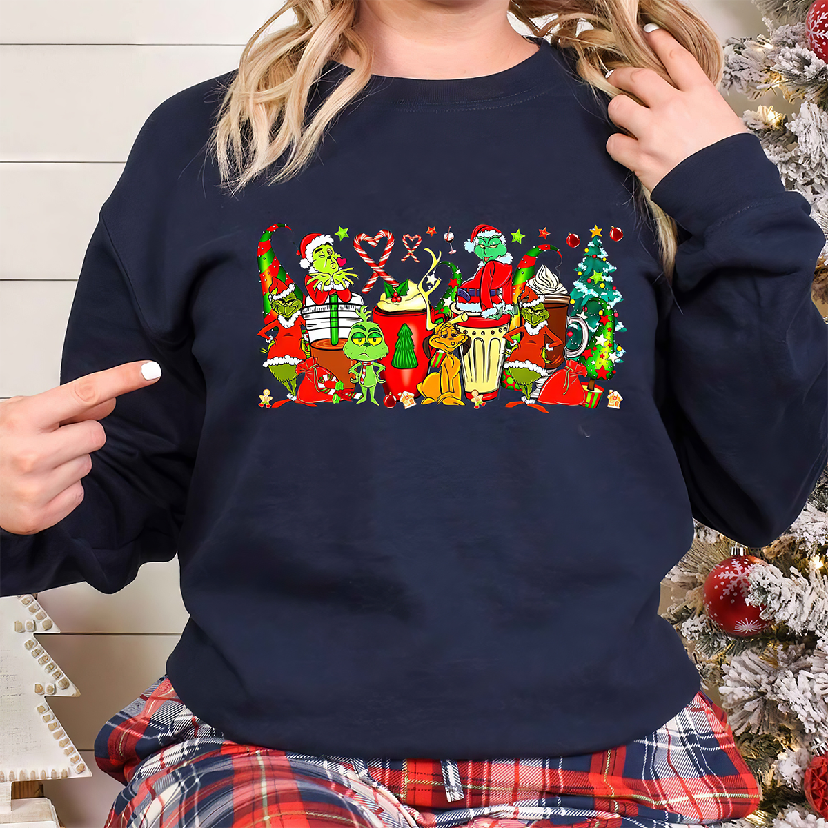 Grinch Coffee Cups With Friends T-Shirt,Crewneck,Hoodie,TS-C-388