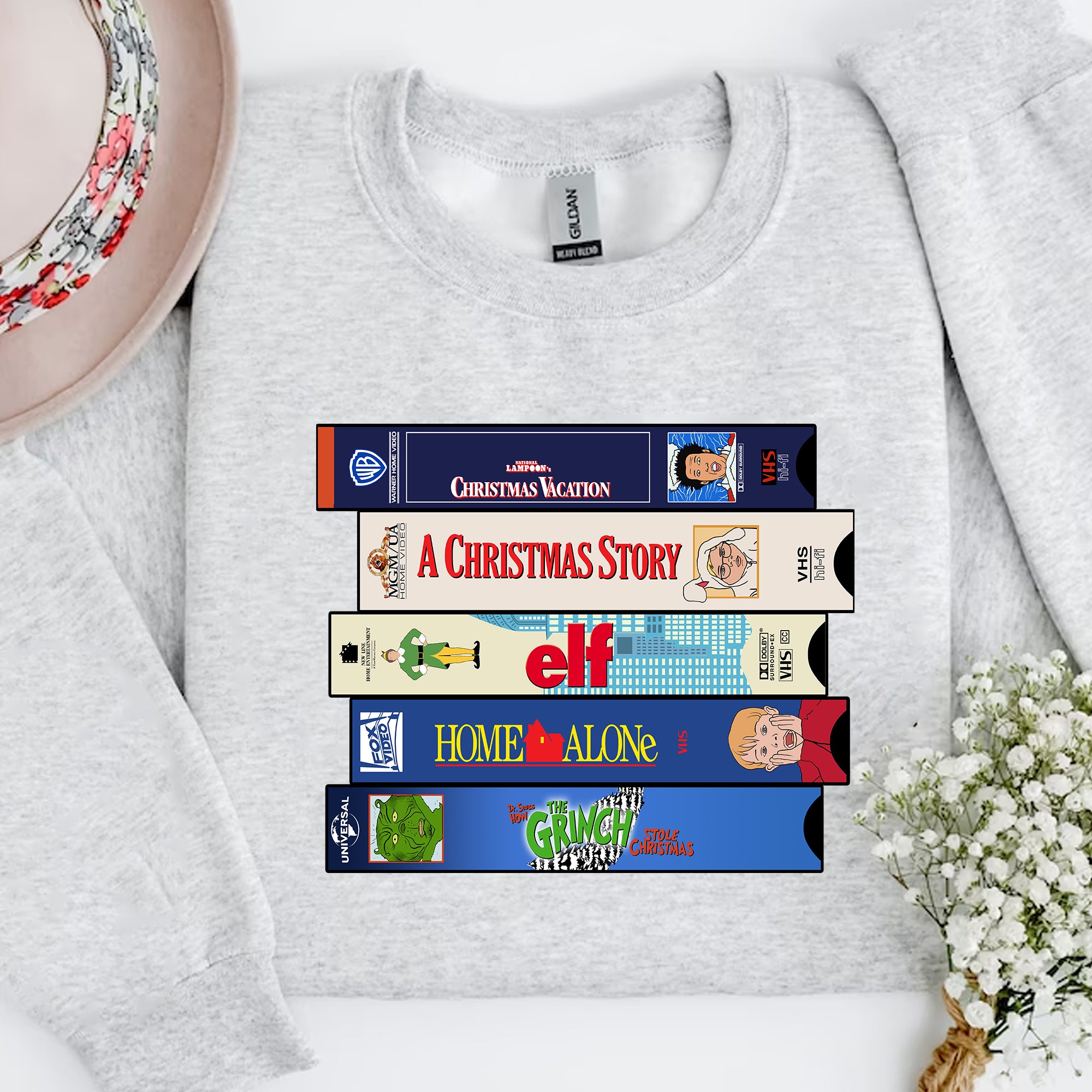 Christmas Movie VHS T-Shirt,Crewneck,Hoodie,TS-C-253