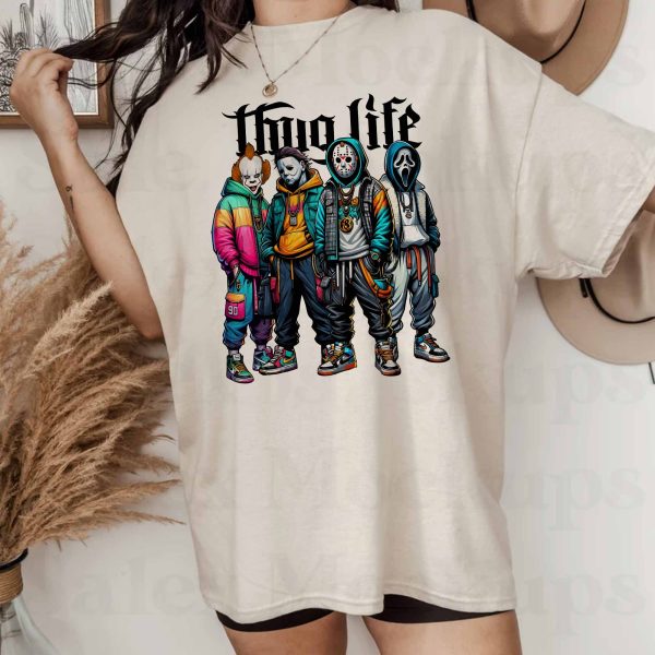 Thug Life Halloween Horror T-Shirt,Crewneck,Hoodie,TS-C-168