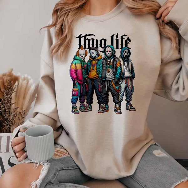 Thug Life Halloween Horror T-Shirt,Crewneck,Hoodie,TS-C-168