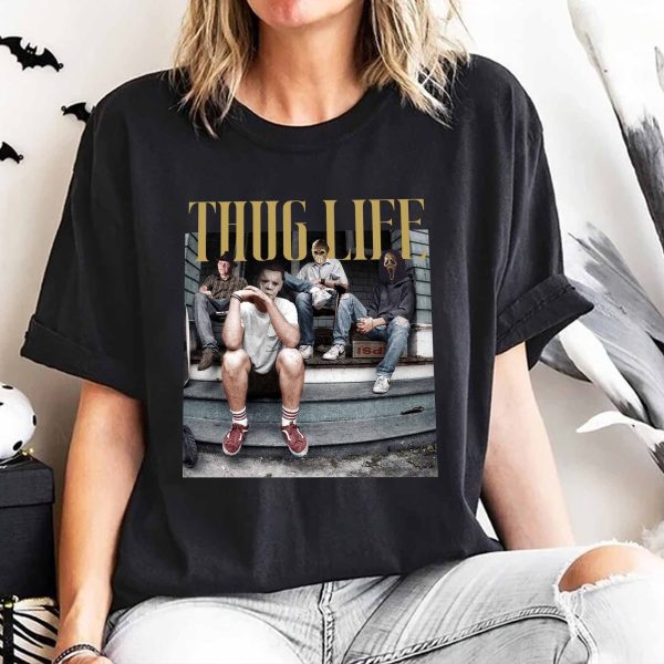 Thug Life Halloween Horror Ver 8 – T-shirt, col ras du cou, sweat à capuche, TS-C-079