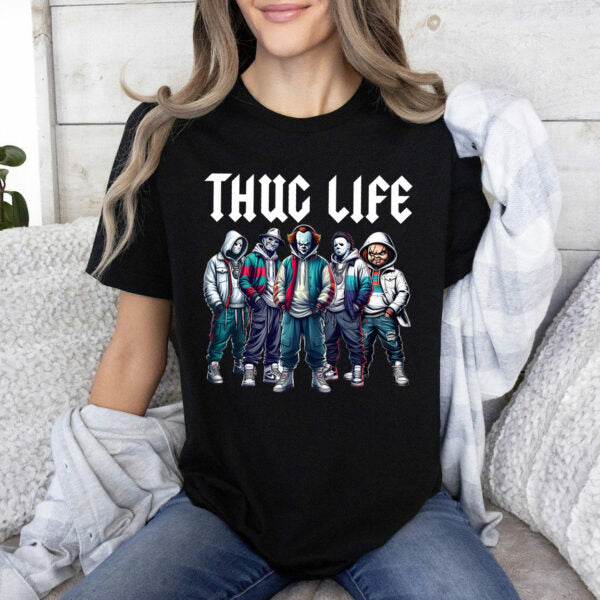 Thug Life Horror Movie Character Shirt,Horror Halloween Crewneck,TS-C-159