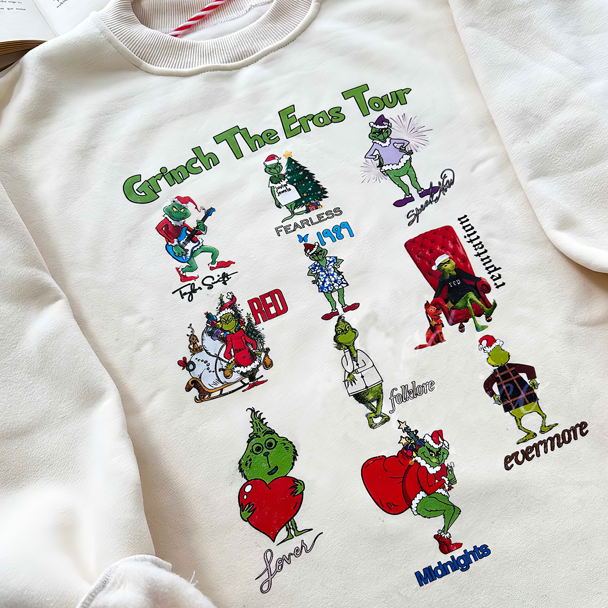 TS The Eras Tour Grinch Xmas T-Shirt,Crewneck,Hoodie,Gift For Christmas,TS-C-327