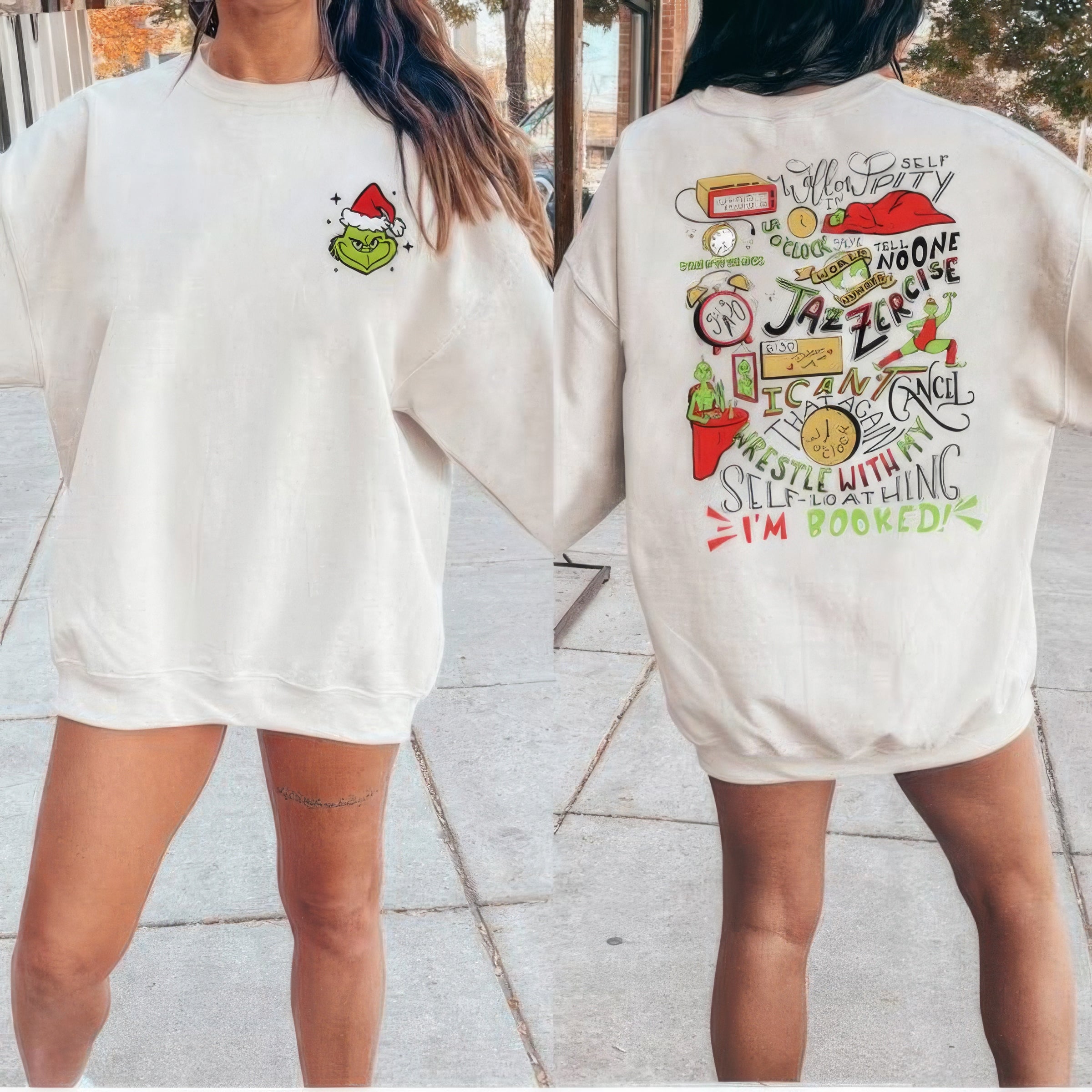 Grinch My Day Im Booked Christmas T-Shirt,Crewneck,Hoodie,H-C-733