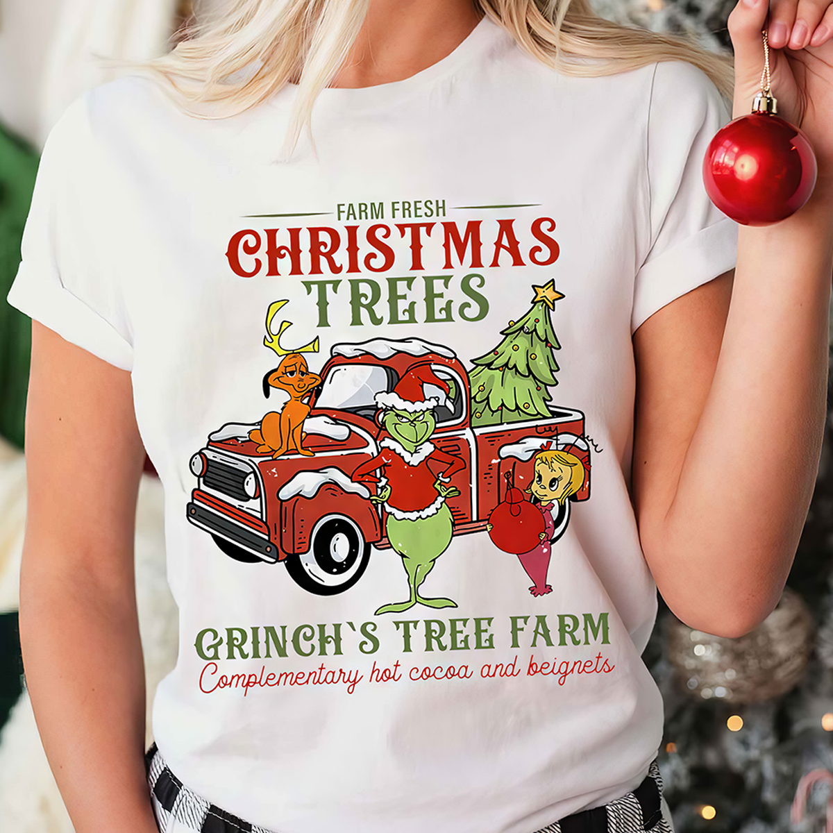 Grinch Farm Fresh Christmas Trees T-Shirt,Crewneck,Hoodie For Gift,TS-C-382