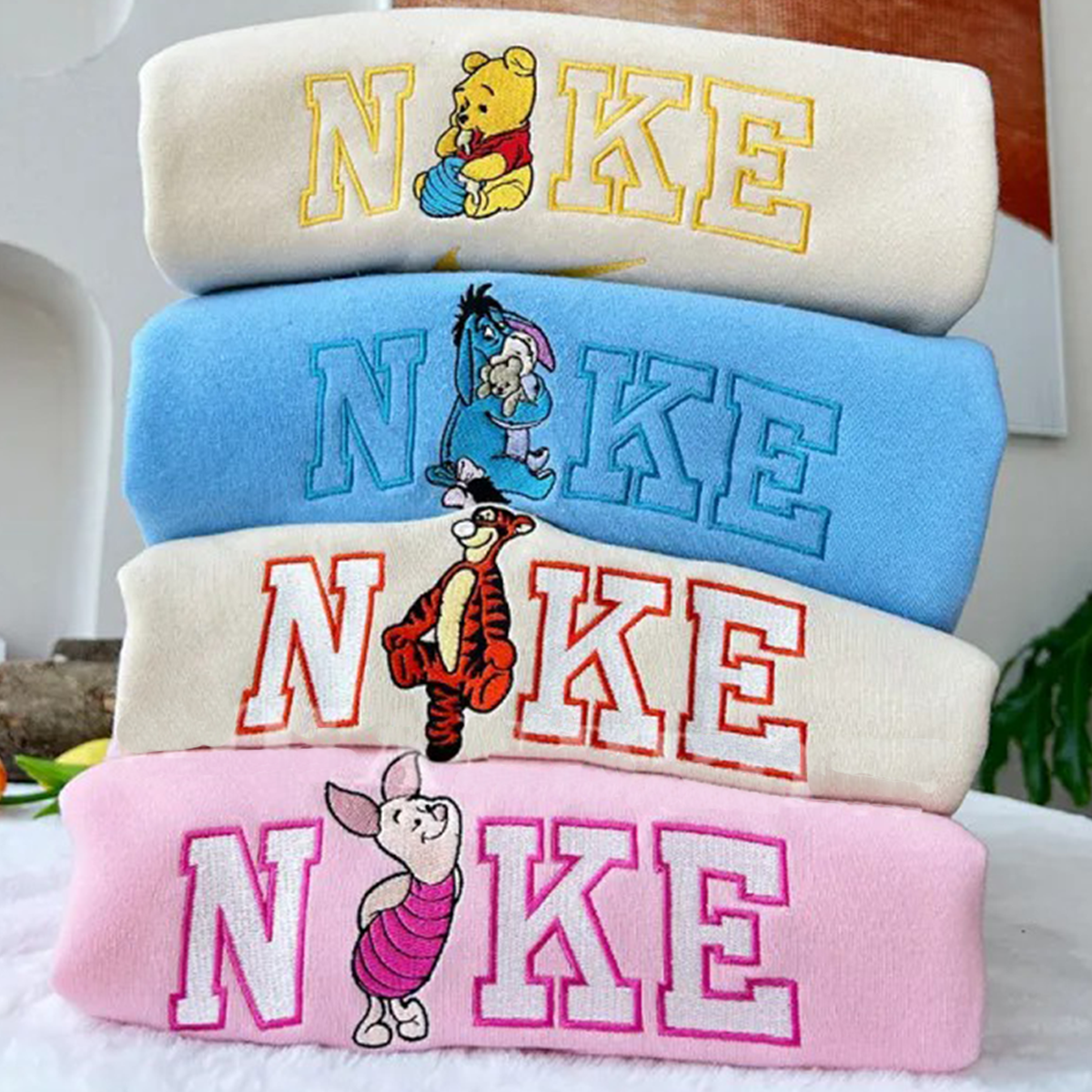 Winnie the Pooh Embroidered T-shirt,Crewneck,Hoodie,H-N-054