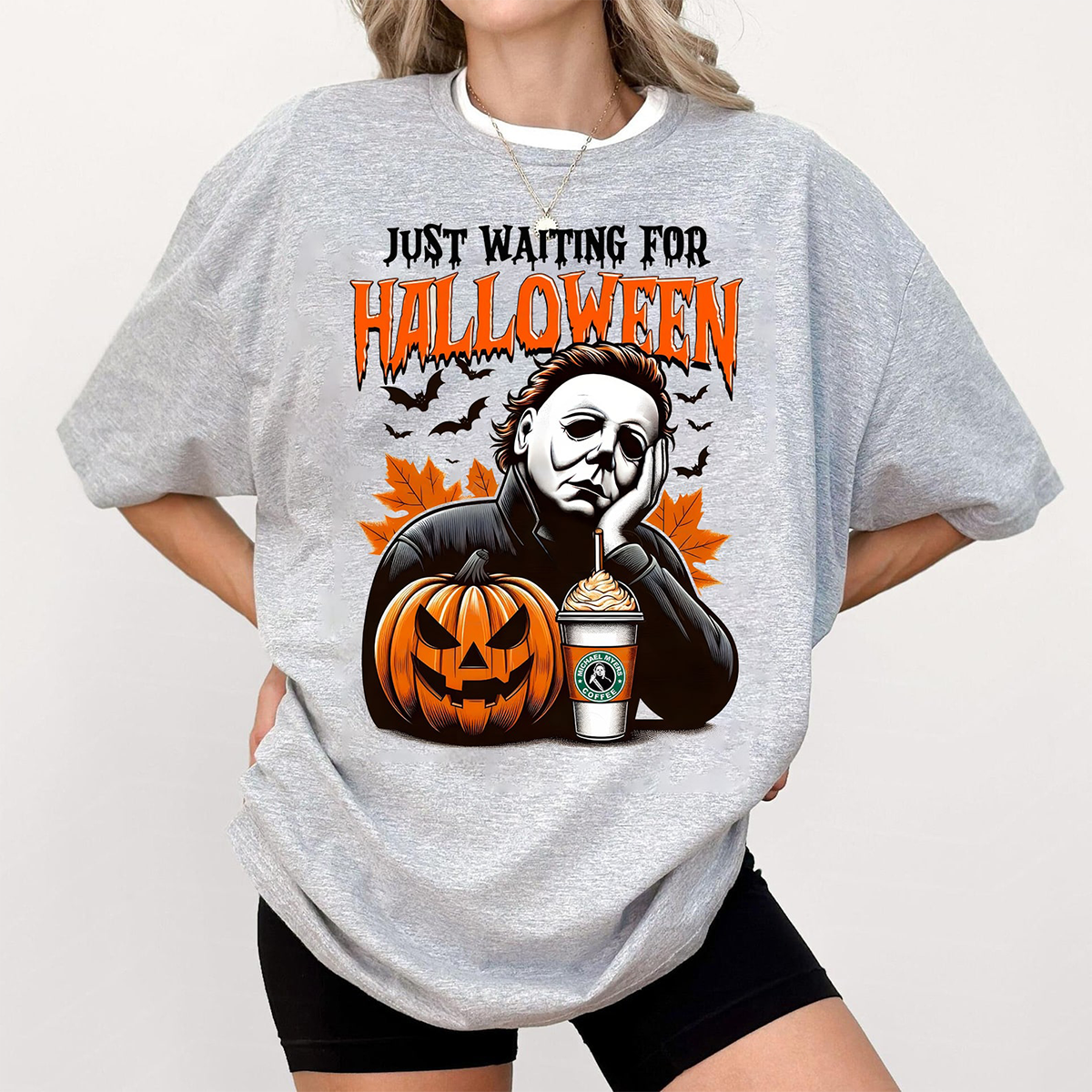 Just Waiting For The Halloween Mychael Myers T-Shirt,Crewneck,Hoodie,TS-C-268