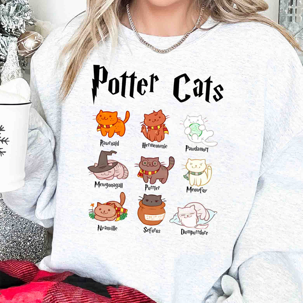 Potter Cute Cats Halloween T-Shirt,Crewneck,Hoodie For Gift,TS-C-471